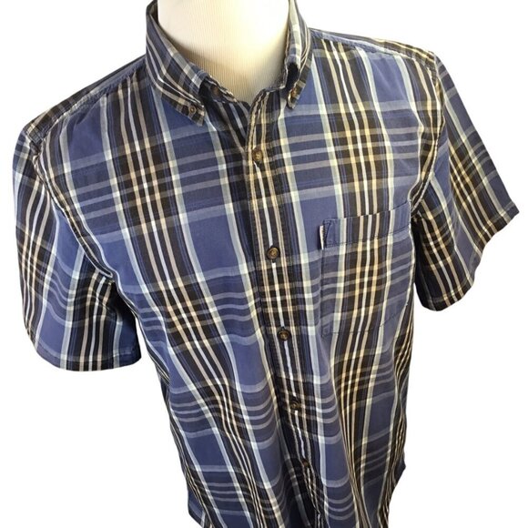 Carhartt Relaxed Fit Lot of 2 Plaid Short Sleeve Shirt Sz L Button Front Pocket - Picture 4 of 15